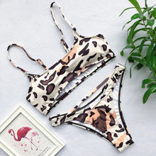 Load image into Gallery viewer, Leopard Bikini Padded Bra