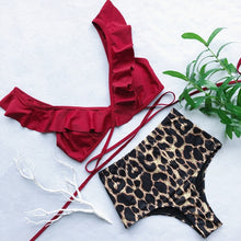 Load image into Gallery viewer, Sexy Leopard High Waist Bikini