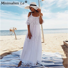 Load image into Gallery viewer, Print Lace-up Beach Dress