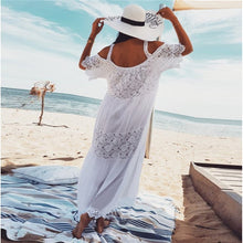 Load image into Gallery viewer, Print Lace-up Beach Dress